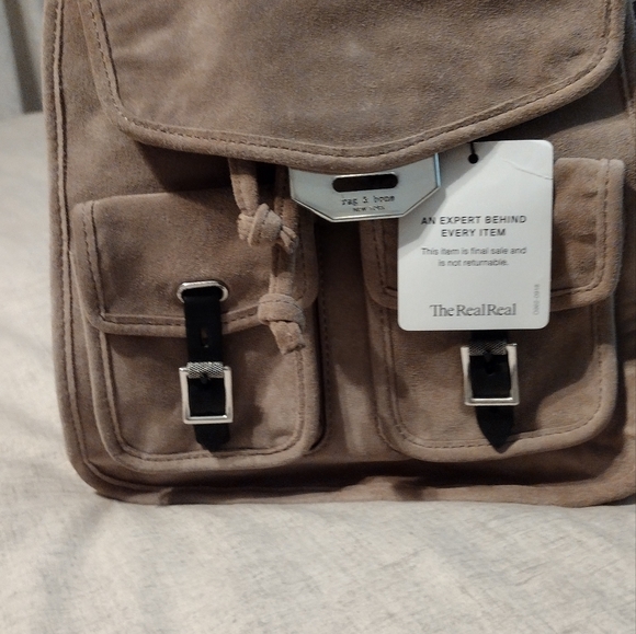 NWT Rag & Bone Tan Suede Small Backpack - Picture 4 of 11